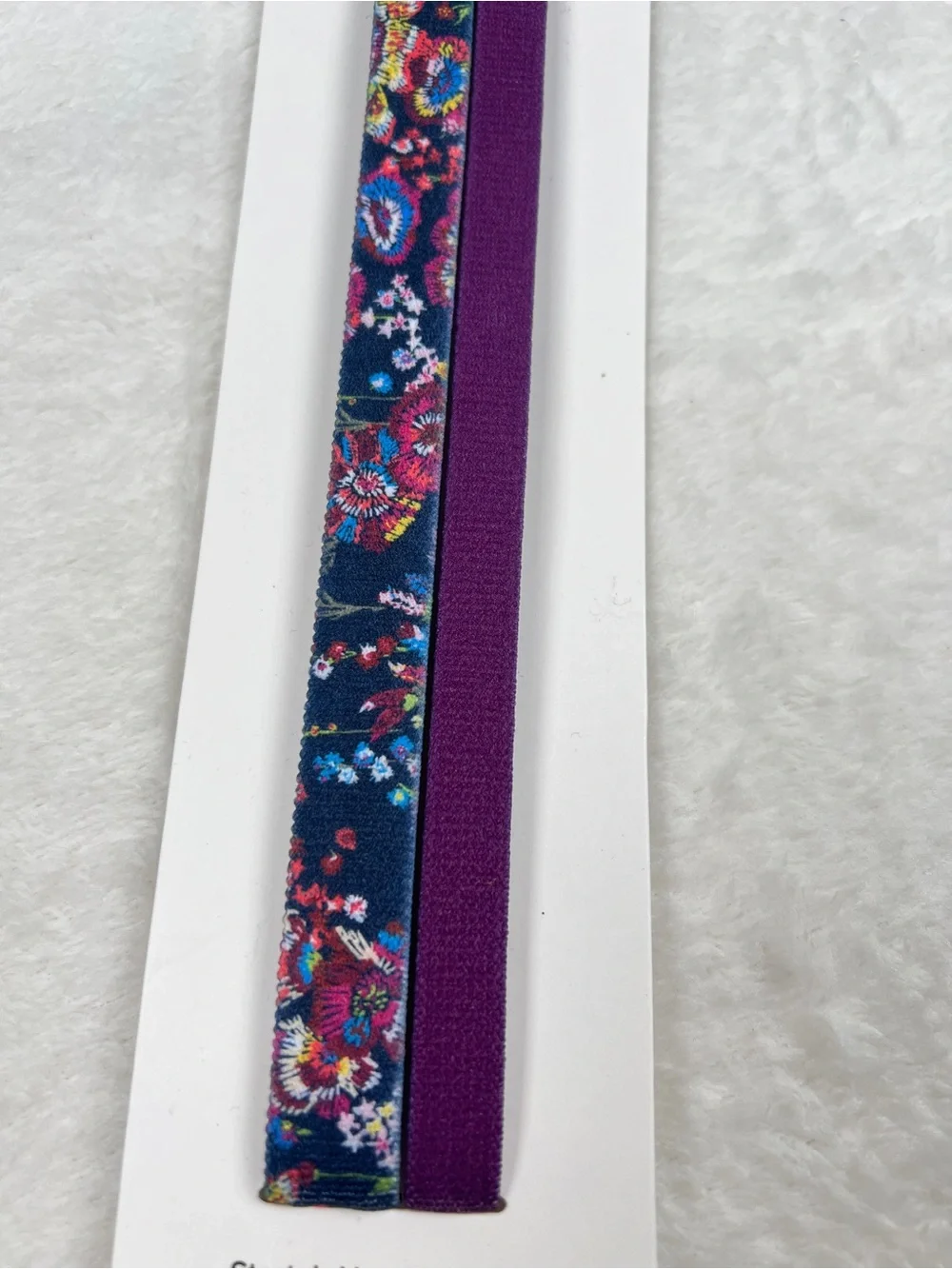 Vera Bradley Stretch Headband Set Floral Purple Elastic Hair Accessories NWT
